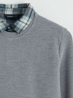 G?mlek Yaka Erkek Sweatshirt