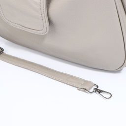 Сумка-мешок на молнии, наружный карман, длинный ремень, цвет серо-бежевый - Simaland фото 6