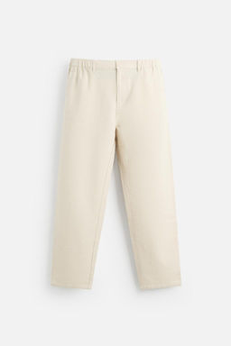 TEXTURED COTTON - LINEN TROUSERS - Zara фото 7