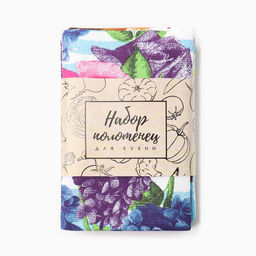 Набор полотенец кух. Доляна Счастье 35х60см-4 шт, 100% хл, рогожка 160 г/м2  фото 18