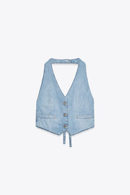 TRF DENIM WAISTCOAT TOP - Zara фото 6