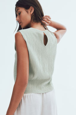 Blusa efecto arrugado con inserciones de encaje - H&m фото 7