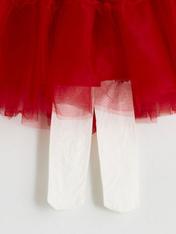 Beli Lastikli K?z ?ocuk T?t?l? Etek ve K?lotlu ?orap 2li