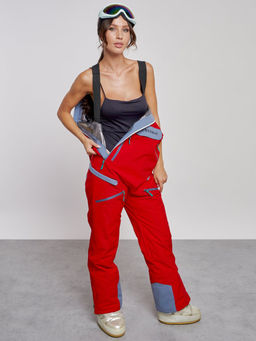 Горнолыжный комбинезон женский зимний красного цвета 2323Kr - Chunmai фото 2