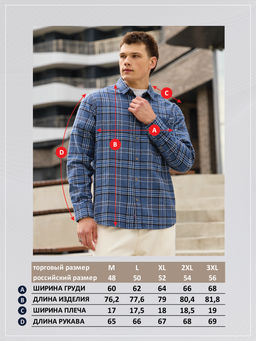 Рубашка F521-0460 grey - Fine joyce фото 11