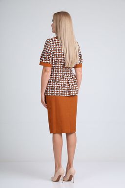 Костюм Gamma & Gracia 466 корица белый овалы  фото 2