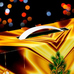 Цена за 2 шт. Подарочная новогодняя коробка Праздничный Шелк в зеленом 29?9?25 см - Simaland фото 5