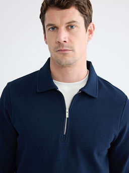 Polo Yaka Erkek Sweatshirt