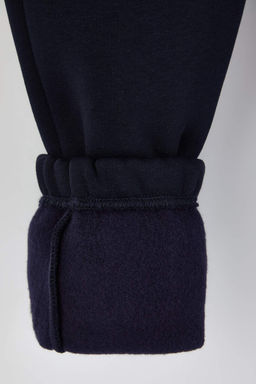 Lacivert Nak?sl? Regular/Normal Kesim Pacas? Lastikli Ici Polar Esofman Alt? TMNAW22EA0346