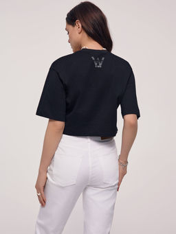 CONTE LD 2715 Укороченная футболка из хлопка с рисунком black-generation - Conte elegant фото 5