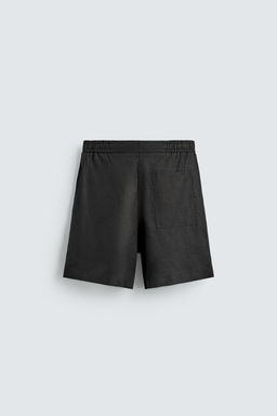 BERMUDA RELAXED FIT 100% LINO / Negro - Zara фото 8