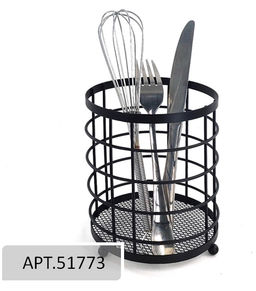 51773 GIPFEL Стакан для кухонных принадлежностей MORAN 12х15,5 см. Материал: углеродистая сталь. Цвет: черный  фото 2