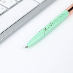 Ручка шариковая, синяя паста, металл, 1.0 мм Цвети от счастья