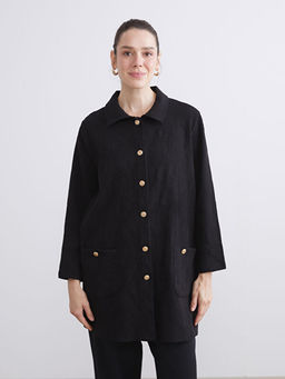 G?mlek Yaka Desenli Kad?n H?rka