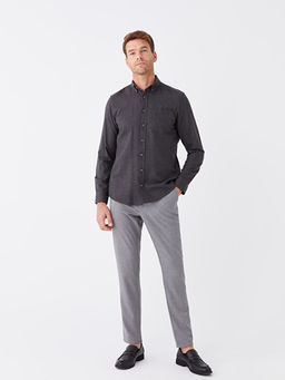 Regular Fit Uzun Kollu Gabardin Erkek G?mlek