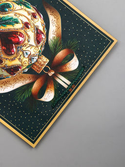 Цена за 2 шт. Пакет подарочный новогодний ламинированный, «Новогодний шар », 26×12×32 см