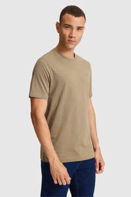 Erkek Haki Regular Fit Bisiklet Yaka Basic Ti__rt - U.s. polo assn фото 3