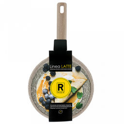 Сковорода блинная с антипригарным покрытием Latte д22см, h1,7см, s2,6мм, дно s3,2мм, литой алюминий, бакелитовая ручка с покрытием soft-touch, капсульное дно, Regent (Китай) Подходит для всех видов плит, включая индукционную. - Домашняя мода фото 6