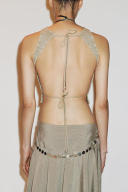 OPEN-BACK RIB T-SHIRT - Zara фото 11