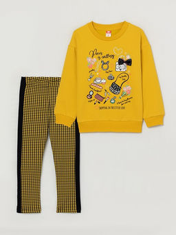 CRB wear/CWKG 90056-30-290 Комплект для девочки (джемпер, брюки), желтый-черный/Ex.Cherubino  фото 5