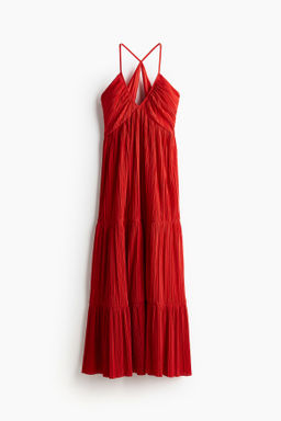 Maxivestido plisado