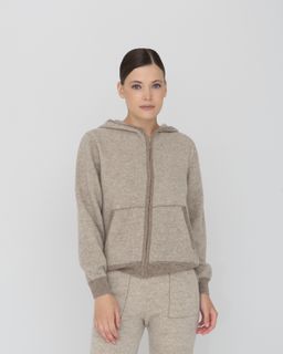 Кофта из 100% шерсти с капюшоном BS