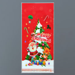 Цена за 50 шт. Пакет подарочный новогодний, для сладких подарков Новогодний МИКС №2 13?27 см1 см - UPAK LAND фото 10