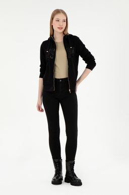 Kad_n Siyah Basic Sweatshirt Sepette S_rpriz _ndirim - U.s. polo assn фото 4