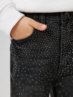 ACOOLA / Брюки джинсовые детские для девочек Olan темно-серый фото 6