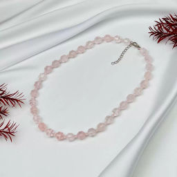 Бусы из Розового кварца (Бразилия)