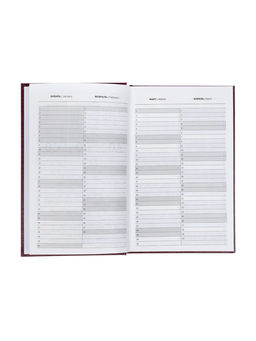 Ежедневник датированный Calligrata, А5, 2026, твёрдая обложка из бумвинила, 168 листов, бордовый