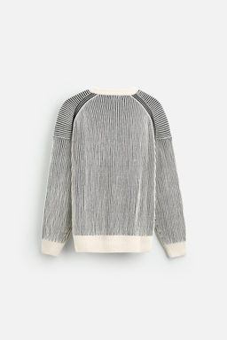 TEXTURED COLOUR BLOCK SWEATER - Zara фото 7