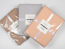 7651 Плед 240*220 цв. бежево-коричневый рис. 541402