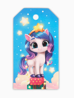 Цена за 4 шт. Шильдик декоративный в наборе «Новый год 2026», лошади, 9×5 см