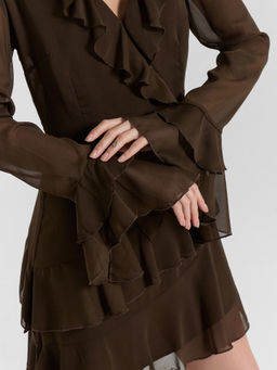 Платье женское коричневое - Mark formelle фото 5