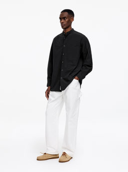 Camisa de popelina con cuello mao - H&m фото 6