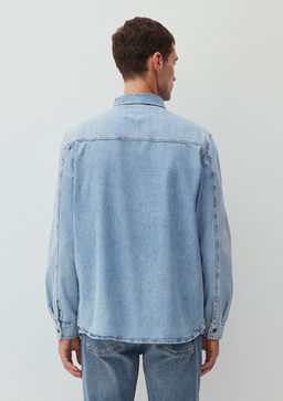 Tyler Regenerative Ac?k Mavi Denim Jean Gomlek  фото 5