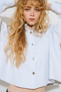 Camisa de sarga con hombreras - H&m фото 2