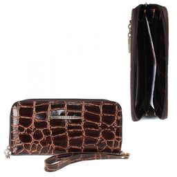 Портмоне женское Premier-S-40 н/к, 3 отд, 9 карм, коричневый крок крупный (3) 208731