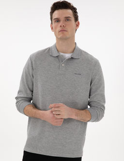 Gri Regular Fit Sweatshirt - Pierre cardin фото 3