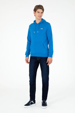 Мужской базовый свитшот кобальтового синего цвета Неожиданная скидка в корзине - U.s. polo assn фото 4