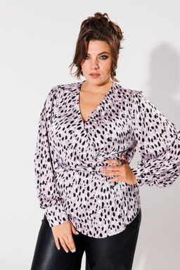 Блуза ANELLI 1735 Лиловый лео