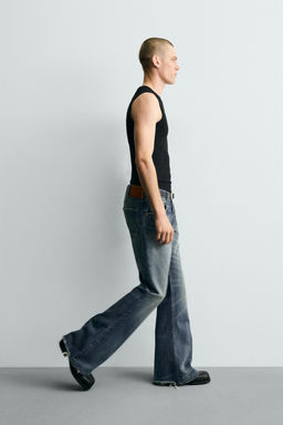 JEANS FLARE FIT / Azul / Verde - Zara фото 7