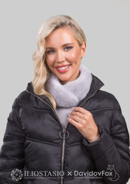 Шарф-воротник экомех сапфир