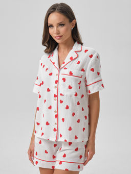 Блузка из муслина с принтом - Stilla фото 4