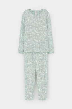 Crockid _ К 1618/голубая дымка,летние листья пижама для дев  фото 2