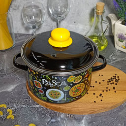 Кастрюля 3,0л цил. черн. Pasta 1RD181M - Стальэмаль фото 3