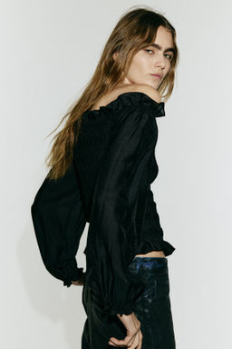 Blusa off-the-shoulder fruncida - H&m фото 5