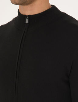 Siyah Slim Fit Fermuarl_ Triko H_rka - Pierre cardin фото 7