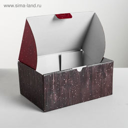 Цена за 2 шт. Коробка подарочная новогодняя складная «Тепла и уюта», 22×15×10 см, Новый год